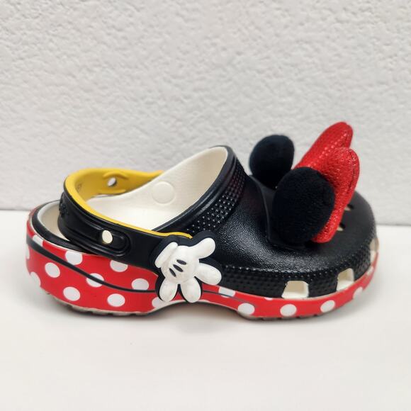 Crocs x Disney Minnie Mouse Ears Slip on Shoes Kids Size 10 - Picture 5 of 9